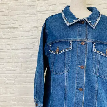 [ 004460 ] REDYAZEL 데님 자켓 비쥬 부착