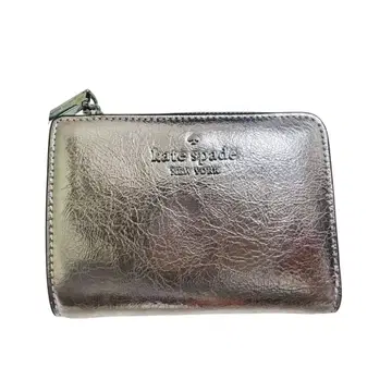 새상품 kate spade 접이식 지갑 매디슨 링크 메탈릭 L 지퍼