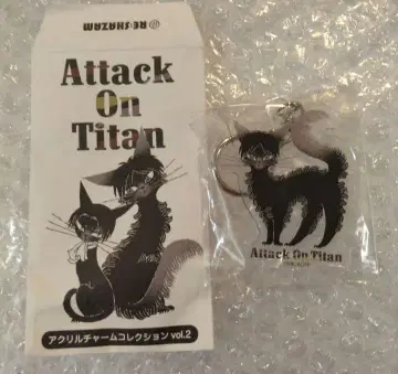 진격의 거인 엘렌 블랙 고양이 디자인 아크릴 참 컬렉션