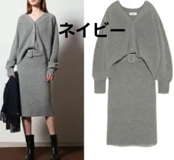 미라 오웬 셋업 네이비 네이비 양모 슬림