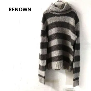 레나운 터틀넥 스웨터 스트라이프 따뜻한 캐주얼 F