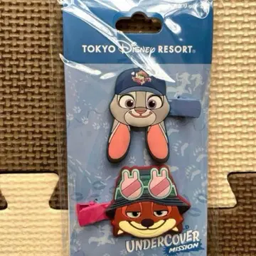 디즈니 주토피아2 헤어 클립 닉과 주디 헤어핀