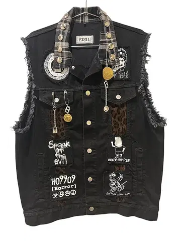 kidill 25ss 즉시 완판 스터드 데님 베스트 키디루 데님 베스트