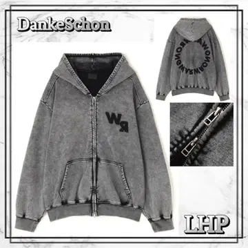 정품 LHP 단케쉔 후드티 WR 로고 차콜 그레이