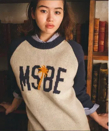 MySugerBabe 마이슈가베이비 로고 니트 네이비