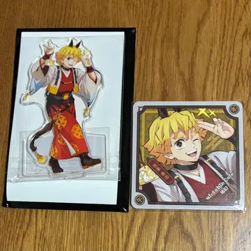 귀멸의 칼날 말띠 ufotable 젠이츠 아크릴 스탠드 코스터