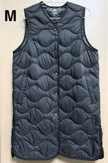 UNIQLO 울트라 라이트 다운 롱 베스트 M 블랙