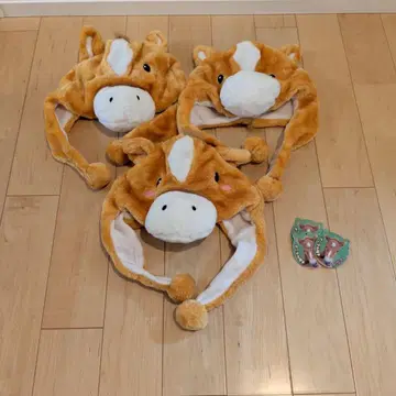 말 모자 3개 세트 모자 말 우마