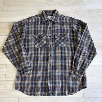 70s FIVE brother 플란넬 셔츠 빈티지 코튼 XL