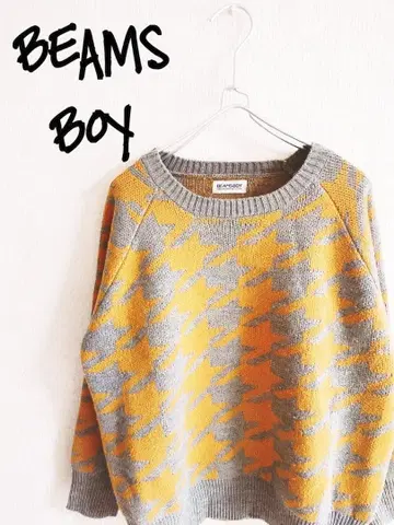 D221266 BEAMS BOY 올 패턴 긴팔 니트