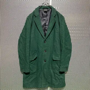 HARE 체스터 코트 그린 M 사이즈 레이온 x 모 소재