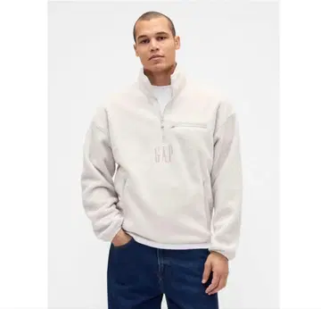 GAP 완판템 보아 오버 사이즈 하프 지퍼 GAP 로고 풀오버
