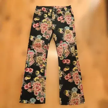 [새상품급] GLAMDY 일본풍 패턴 데님 팬츠 일본제 사이즈 0