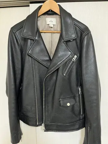 블랙 더블 라이더 자켓