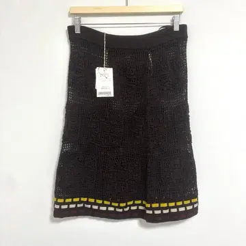 TRUSSARDI 플레어 스커트 40 다크 브라운