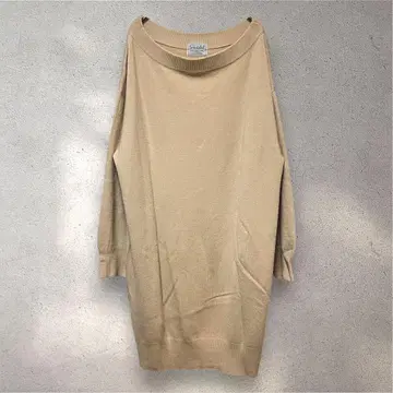 snidel 스나이델 F 오프숄더 니트 원피스 긴팔 베이지