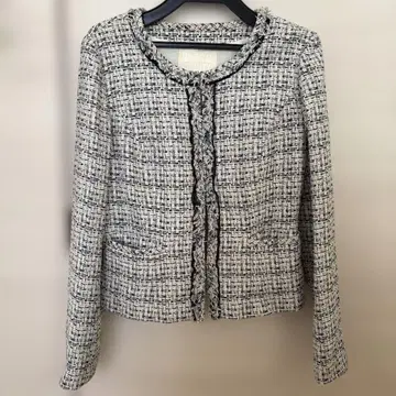 내추럴 뷰티 노카라 트위드 자켓 36