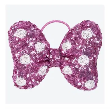 디즈니 미니 스팽글 리본 머리끈