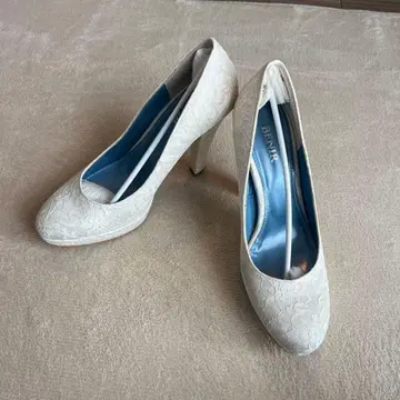 BENIR 웨딩 신발 레이스 화이트 23.5cm