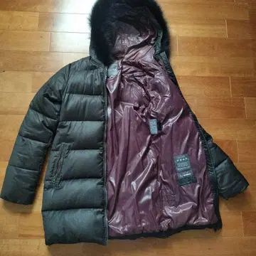 새상품급 DUVETICA 후드 부착 다운 코트 브라운