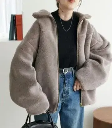 디스코트 그레이 퍼 블루종 프리 사이즈