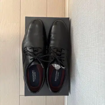 ROCKPORT 블랙 가죽 신발 27cm 와이드 토탈 모션