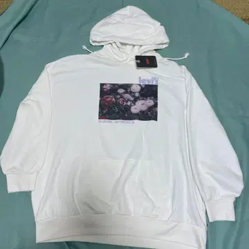[택 포함 새상품] Levi's 리바이스 후드티 후디 화이트 꽃무늬