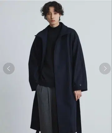 [새상품급] Super140s 멀티웨이 멜톤 오버사이즈 스탠드 코트