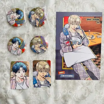 한국 BL BOMTOON 원룸 TA님 트레이딩 카드 캔뱃지 시즌 그리팅