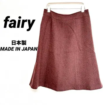 2395M 페어리 무릎 기장 플레어 스커트 도트 레트로 일본제