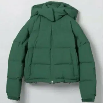 지나시스 그린 다운 자켓 후드 부착