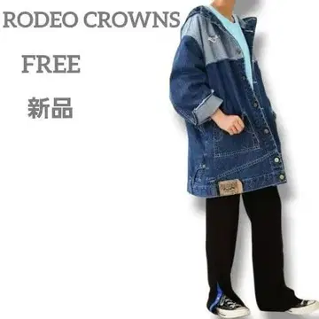 새상품 RODEO CROWNS 리메이크 데님 후디 코트 FREE