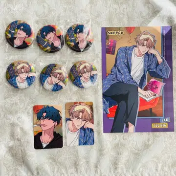 한국 BL BOMTOON 그들의 스케치 캔뱃지 트레이딩 카드 시즌 그리팅