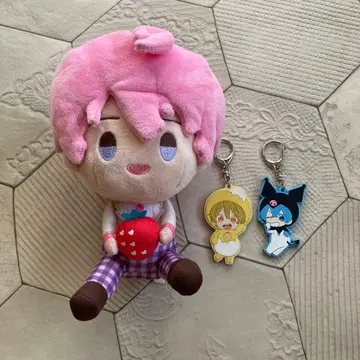 스토푸리 사토미 봉제 인형 산리오 콜라보 키링 세트