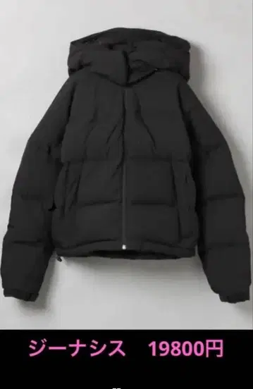 지나시스 블랙 다운 자켓
