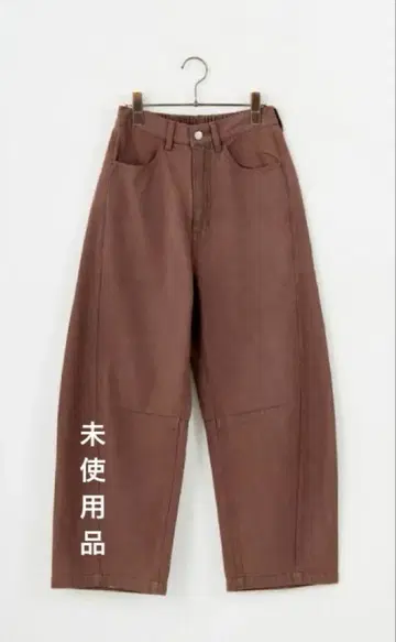 미사용품 [ KELEN / 케렌 ] 커브 디자인 컬러 데님 ( 브라운 )