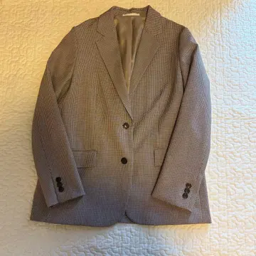 미사용품 유니클로 릴랙스 테일러드 자켓 하운드투스 체크