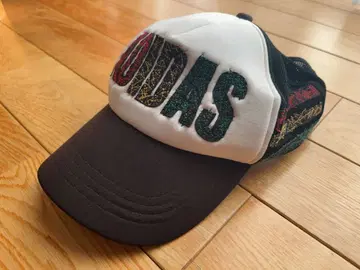 00s ADIDAS 자수 로고 라스타 컬러 레어 메쉬 캡 새상품급