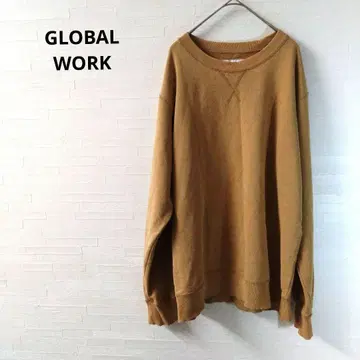 글로벌 워크 트레이닝복 브라운 크루넥 캐주얼 L