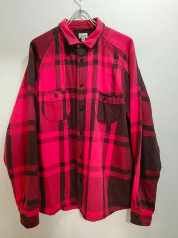 아오조라 래글런 슬리브 플란넬 셔츠 플란넬 셔츠 체크