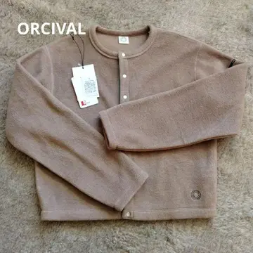 ORCIVAL 라이트 플리스 크루넥 가디건 2 카멜