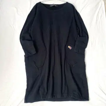 [ 메르시보쿠 ] 맨투맨 원피스 빅 포켓 면 100% 긴팔 1