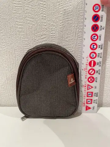 도트 무늬 브라운 파우치 소형 밀레 Emirates