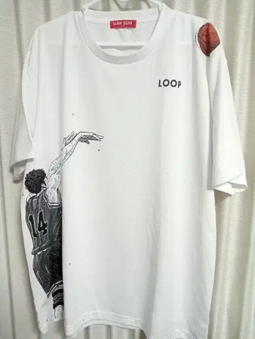 슬램덩크 티셔츠 XL 정대만 [LOOP] 수분 흡수 속건성