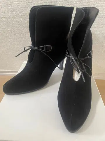 mieuriller 블랙 스웨이드 가죽 부츠 24cm