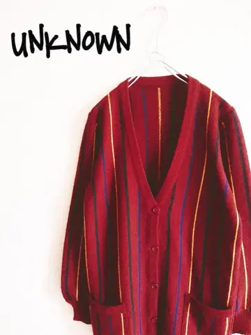 D220537 UNKNOWN 이탈리아제 멀티 컬러 니트 가디건