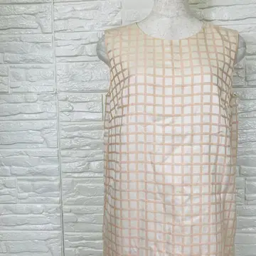 보르지 투모로우랜드 체크 무늬 슬리브리스 원피스 [118-39]