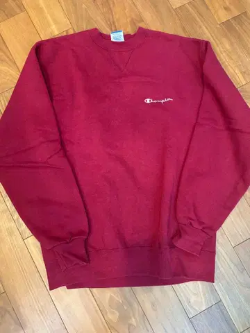 90s Champion 맨투맨 USA제 버건디 리버스 위브 파랑 택