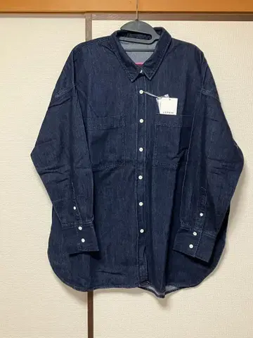 렙심 택 포함 새상품 셔츠 블라우스 데님풍