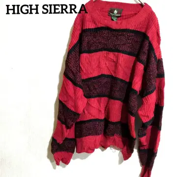 HIGH SIERRA 빨검 스트라이프 니트 스웨터